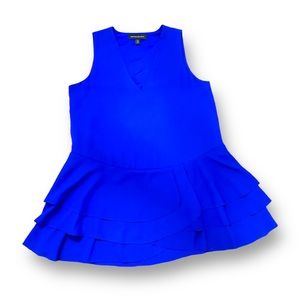 Banana Republic Royal Blue Ruffle Peplum Top
